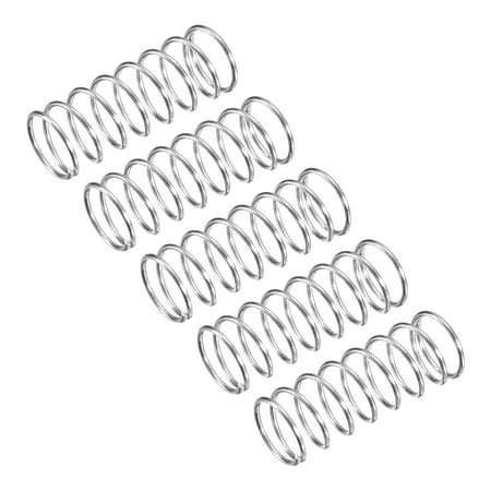 

Compression Spring 5 Pack 304 Stainless Steel 10mm OD 0.8mm Wire 25mm Length