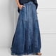 thumbnail image 3 of Gibobby faldas para mujer corta Falda de mezclilla de cintura alta casual para mujer Falda larga de mezclilla de corte ajustado(Azul marino， L), 3 of 5