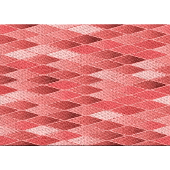 Ahgly Company Indoor Rectangle Patterned Ruby Red Area Rugs, 5' x 8'