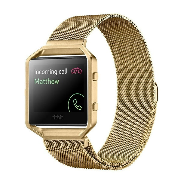 verdiepen Zweet ongeluk Fitbit Blaze Accessories Watch Band, Milanese Loop Stainless Steel  Replacement Bracelet Strap Band + Metal Frame for Fitbit Blaze Smart  Fitness Watch (Gold) - Walmart.com