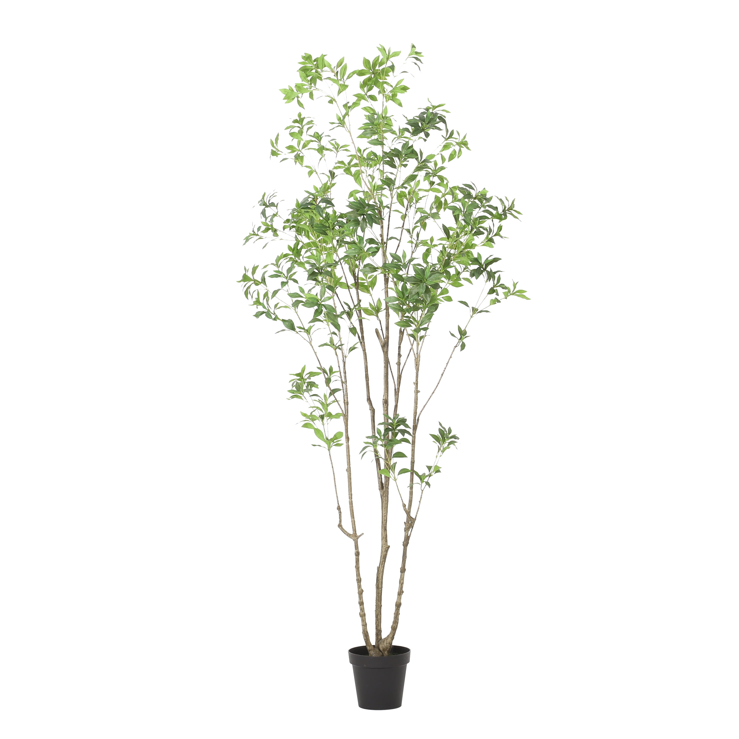 Euroco 7.8FT Artificial Pieris Tree, Fake Floor Potted Olive Silk Trees with Branches,Faux Silk Plant for Home Office Living Room Decor Indoor