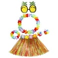 thumbnail image 3 of Falda de Hierba Hawaiana perfecl para Niñas Collar Novedad Vestido de Mujer 30 cm, 3 of 8