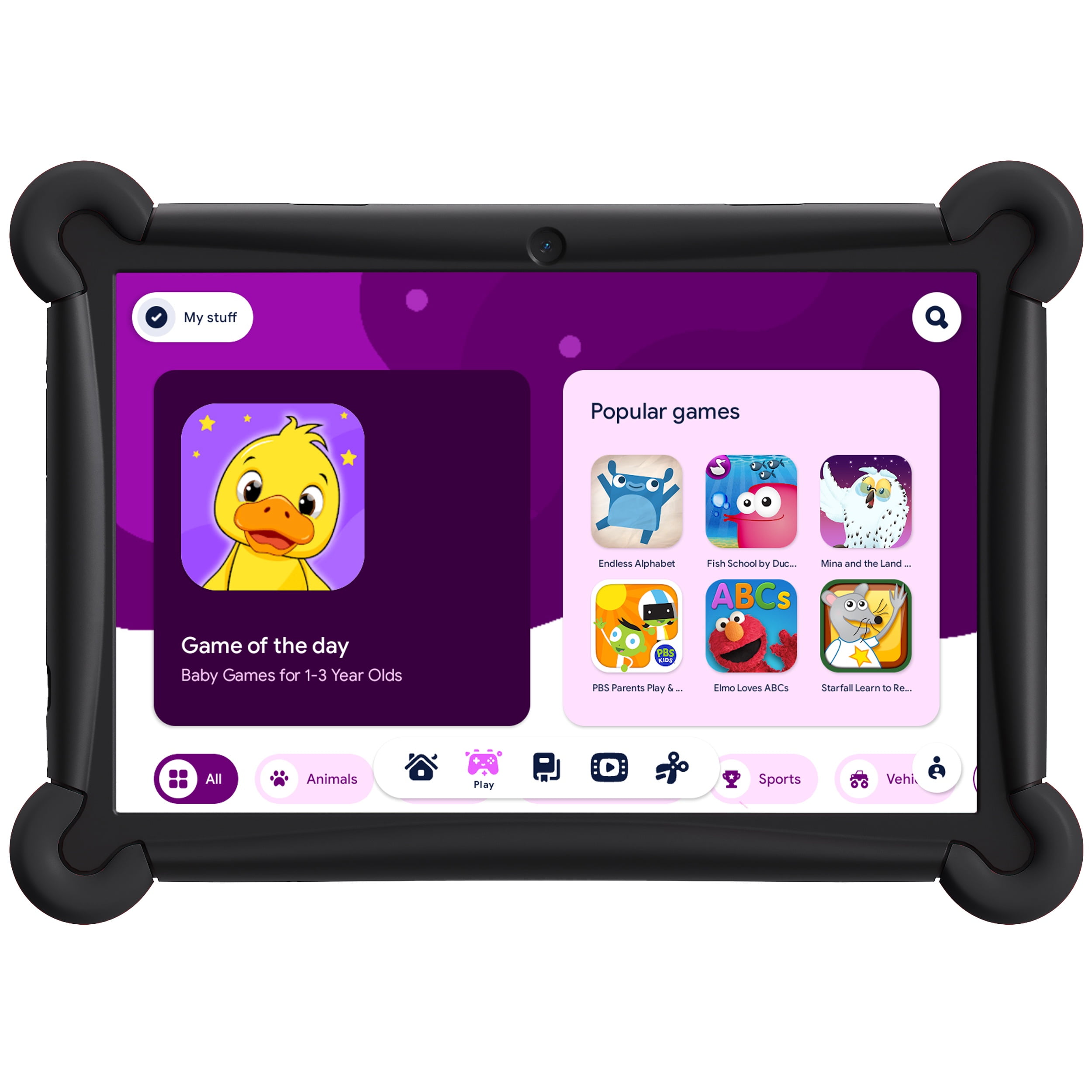 2026 Google Kids Space Prestige Plus 10" Kids Tablet, 64GB Octa-Core, Children's Product Certification, with Bumper Case, Black