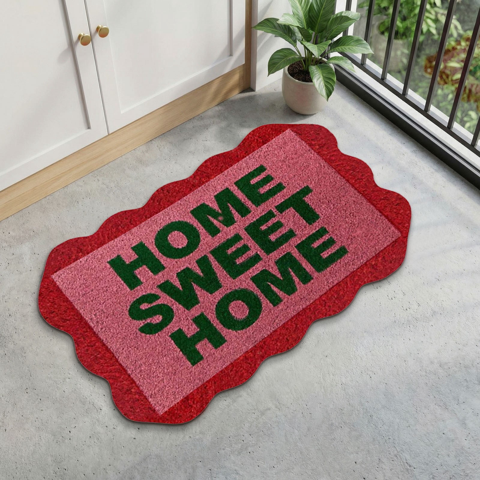 Welcome Doormat 23.6" x 15.7", Printed Floor Mat for Indoor & Outdoor Use, Non-Slip Door Mat for Entryway, Living Room, Bedroom