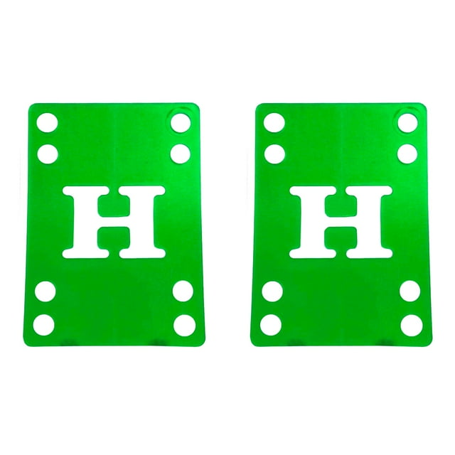 Skateboard Riser Pads 1/8" (4mm) Pair of Risers Longboard Shock Pads Green