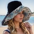 thumbnail image 2 of YAYUBA Sun Hats for Women Men Wide Brim Beach Hat Summer Outdoor Casual Sun Hat Adjustable Comfortable Lightweight,Black, 2 of 4