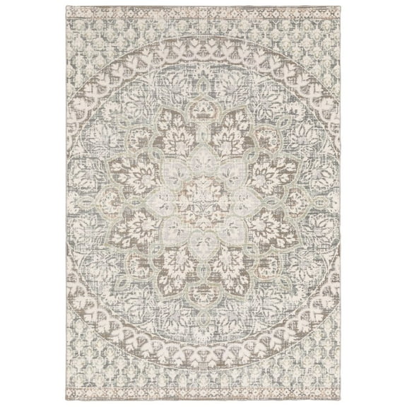 Oriental Weavers Capistrano 517B1 Ivory/ Grey 9'10" X 12'10" Indoor Area Rug