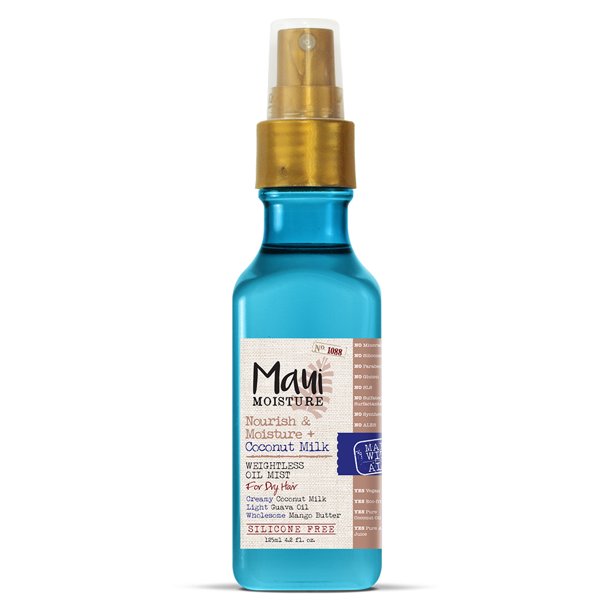 Maui Moisture Nourish & Moisture + Coconut Milk Weightless Oil Mist, LeaveIn Spray Treatment to