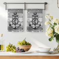 thumbnail image 3 of Nautical Anchor Kitchen Towels Set of 2, Rudder Stars Retro Black Grey Wooden Grain Absorbent Dish Towels for Kitchen, Microfiber Hand Towel, Quick Drying Tea Towel for Cleaning Decorative Dishcloths, 3 of 7