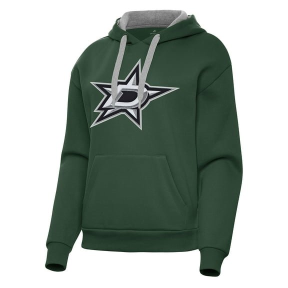 Women's Antigua Hunter Green Dallas Stars Victory Pullover Hoodie