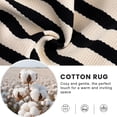 thumbnail image 4 of Buganda Beige and Black Striped Area Rug, 2'4"x3'7" Washable Cotton Indoor Outdoor Rugs for Living Room, Kitchen, Patio, All Season Home Decor, 4 of 9