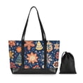 thumbnail image 7 of FORMRS Canvas Laptop Tote Bag for Women with 15.6" Computer Compartments Shoulder Handbag, Christmas Splendor, 7 of 7