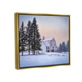 thumbnail image 3 of Stupell Industries Winter Farm Landscape Nature Photography Gold Floater Framed Art Print Wall Art, 21 x 17, 3 of 9