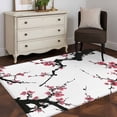 thumbnail image 3 of Area Rugs for Living Room 4x6 Ft, Pink Plum Blossom Non Slip Area Rugs for Kitchen Bedroom Entryway, Farmhouse Botanical Spring Floral Washable Carpet Runner Rug Floor Mats for Bedroom Home Decor, 3 of 8