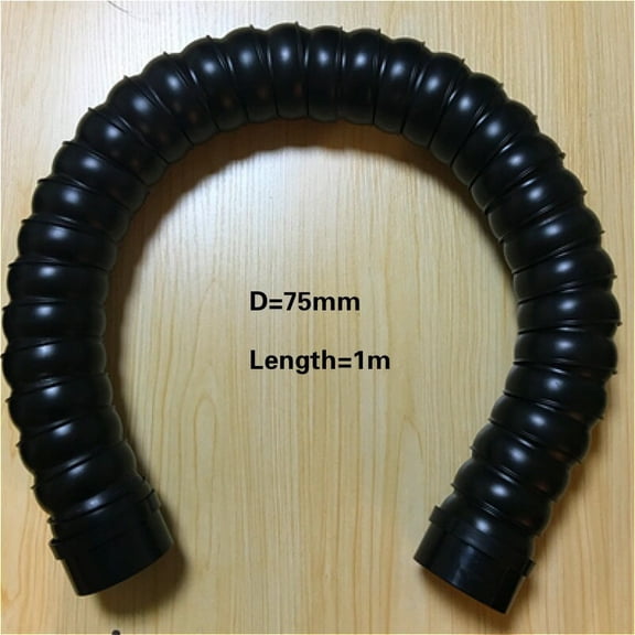 Pipe for Industrial Smoke Purifier Filter Fume Extractor POM Flexible Smoke Exhaust Ventilator Pipe Duct Fan Exhaust Pipe D=75mm