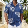 thumbnail image 3 of Hawaiian Shirt for Men Summer Short Sleeve Button Up Notch Collar Tropical Print Beach Shirts Vacation Outfits, 3 of 5