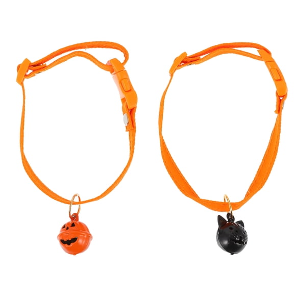 2 unids cuello de cuello de cuello de cuello de perro de gato ajustable para collares de cosplay de Halloween