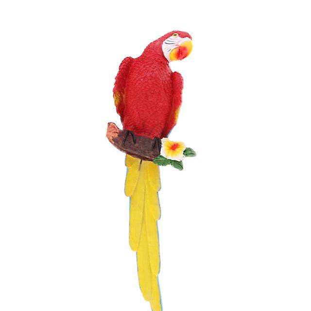 Resina Artesanía Realista Loro Pájaro Decorativo Planta Colgante Rojo kaili Sencillez