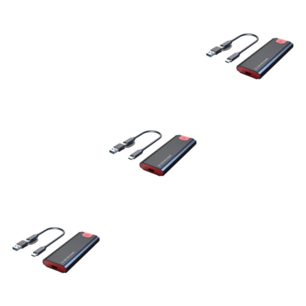M.2 NVME SSD Recinto Injueey Aluminio USB3.1 HDD Box USB3.2 USB-C Adaptador externo Negro en 1 Type1 NO1