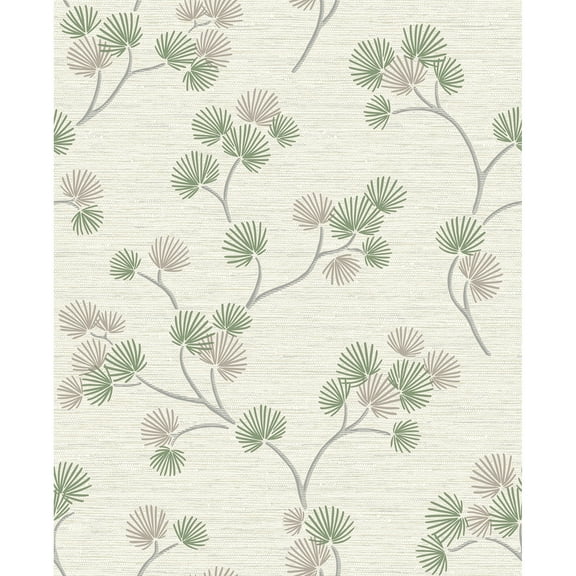 Fine Decor Kira Green Trail Wallpaper, 20.5-in by 33-ft