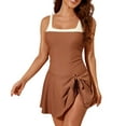 thumbnail image 1 of VJATTWR Maillots de Bain pour Femmes Maillot de Bain Femme Robe de Bain Maillot de Bain à Blocs de Couleur Maillot de Bain Rétro Jupe de Maillot de Bain, 1 of 5