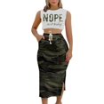thumbnail image 3 of Trajes blancos de 2 piezas para mujer sexy, tops con hombros descubiertos para mujer, conjuntos de pantalones de pierna ancha de verano, trajes de 2 piezas para mujer, primavera, 3 of 5