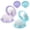 Purple, Blue, variant on OPALESQUE 2pcs Metallic Shinning Finish Shell Shape Folding Travel Hair Brush Compact Brush with Mirror,Mini Hair Brush Portable Cute Pocket Massage Comb for Women (Purple Blue)