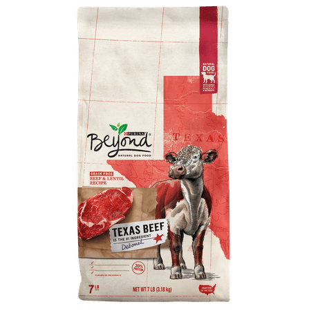 Purina Beyond Grain Free, Natural, High Protein Dry Dog Food, Texas Beef & Lentil Recipe - 7 lb.