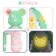 thumbnail image 3 of Bloques de construcción MEIGESI Bear (2400 piezas) con instrucciones 3D, 3 of 7