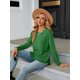 thumbnail image 4 of Blusas de Larga con Cuello Redondo para Mujer, Blusas Holgadas con Botones para Otoño e Invierno 2025. Verde S, 4 of 10