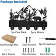 thumbnail image 5 of Forest Deer Bear Coat Hooks Wall Mounted 11.8×7.9inch Wood Key Holder for Wall Forest Animal Mountain Wall Key Hooks Hanger 5 Alloy Hooks for Home Art Decor Gift Farmhouse Front Door Kitchen, 5 of 9