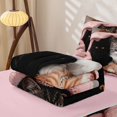 thumbnail image 5 of Manfei Cute Kitten Zipper Twin Comforter Sets with Fitted Sheet and 2 Pillowcases, Pet Animal Zipper Bedding Set, Pink, Pink Reversible, 4pcs, 5 of 7