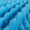 thumbnail image 6 of PiccoCasa Plush Throw Pillow Cover Fluffy Cushion Cover Blue 20" x 20", 6 of 8