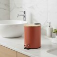 thumbnail image 7 of Terracotta Trash Can with Bamboo Lid and Pedal, 2.5L Capacity, 7 of 7