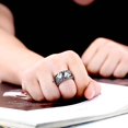 thumbnail image 3 of fastboy Steel Fashion Ethnic Style Ring Decoration Simple Round Rings Jewelry Couple Dressing Accessory for Party Daily Size 7 Size 7, 3 of 6
