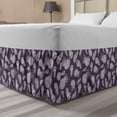 thumbnail image 1 of Jellyfish Bed Skirt, Image of Ammonites Jelly Fishes and Sea Shells in Repeated Pattern, Elastic Bedskirt Dust Ruffle Wrap Around for Bedding Decor, 4 Sizes, Eggplant and Grey Pink, by Ambesonne, 1 of 2