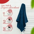 thumbnail image 6 of RIVERSIDE Cotton Bath Towels 22 x 44 Set of 4 Soft 450 GSM Quick Dry and Lightweight for Bathroom Spa - Dark Blue, 6 of 7