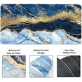 thumbnail image 2 of 4-in-1 Large Gaming Mouse Pad, Keyboard Wrist Rest Pad & Wrist Support Mousepad Set, Extended Desk Pad Waterproof Desk Mat for Home Office Study Game - Blue Gold Marble, 2 of 6