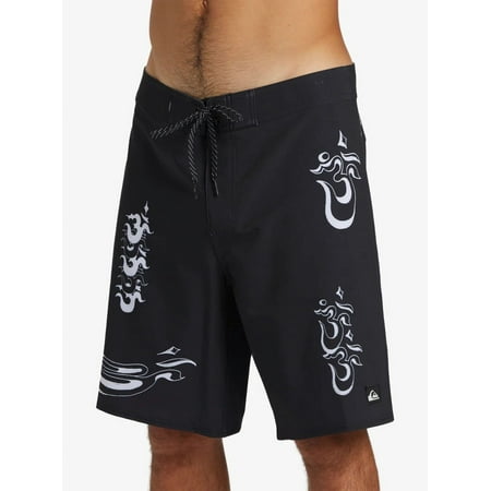Quiksilver Men's Boardshorts Surfsilk Straight Leg 19" Swimming Trunk Shorts (38, Tarmac Black)