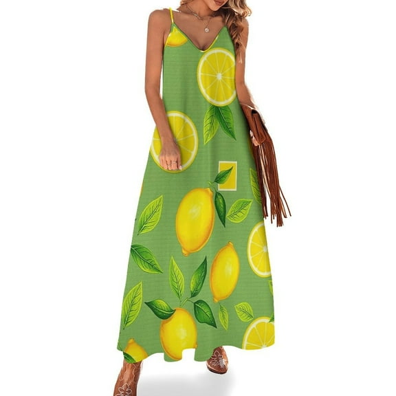 Lemon 2025 Dress Women Outfit Festival Woman Summer Women for Sensual Sleeveless