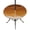 Burnt Orange, variant on Round Outdoor Tablecloth with Umbrella Hole and Zipper, Orange Ocean Waves Tablecloth with Elastic Waterproof, Coastal Country Abstract Ombre Stripes Patio Table Covers for 45" - 54" Pool Tables