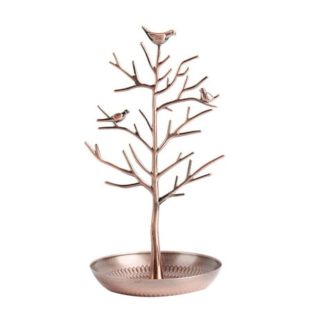 Jewelry Treestand - Cute Display Jewelry Organizer Show Rack Necklace Earring Bracelet Ring Ornament Bird Tree Stand Holder