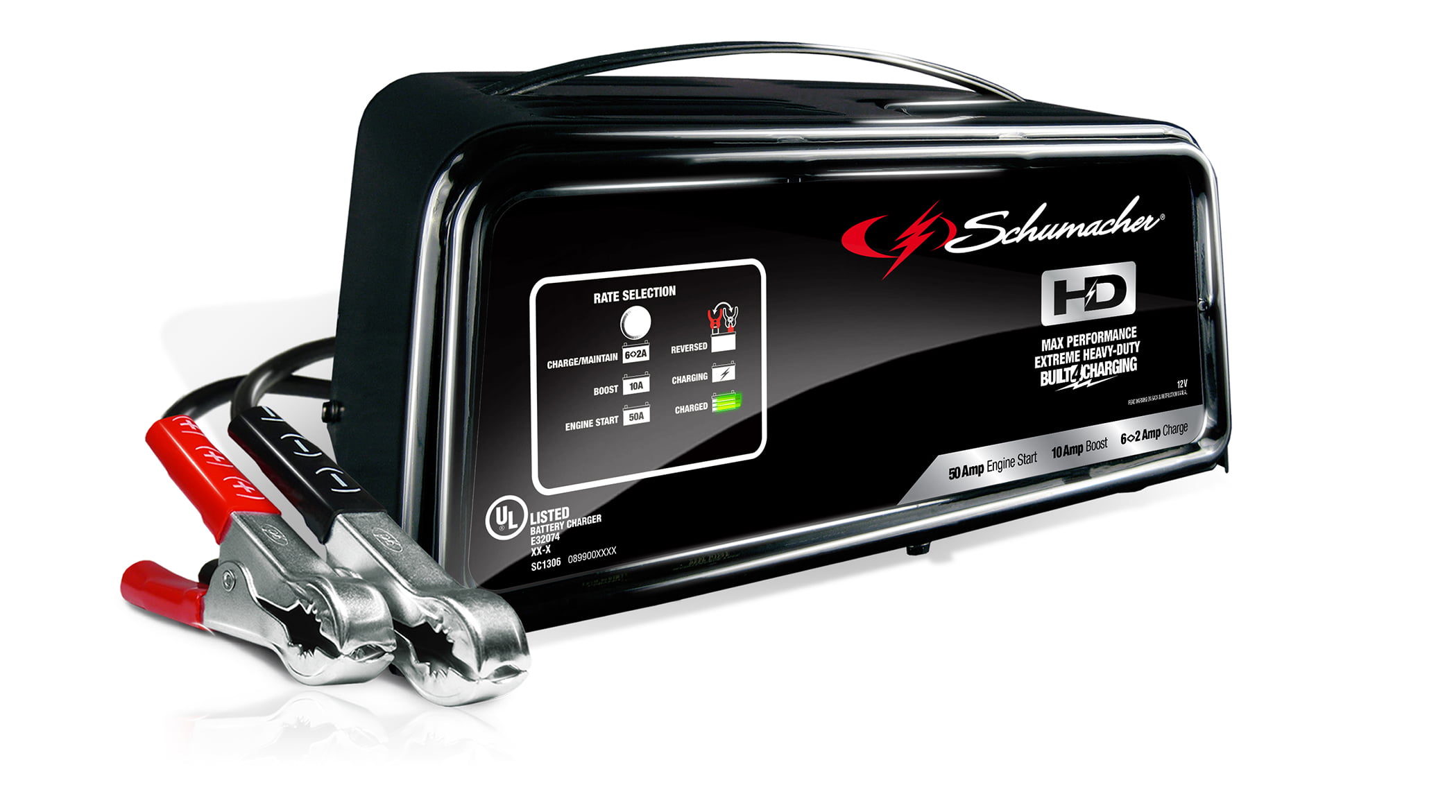 Schumacher SC1361 12V Fully Automatic Battery Charger and 10/50A Engine