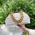 thumbnail image 3 of Bolsa de mano femenino con cadena gruesa dorada, informal para axilas, ajustable suave para fiesta Tmvgtek Para Estrenar, 3 of 9