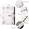 thumbnail image 2 of A5 Binder Diary Faux Leather Refillable Journal Loose Leaf Spiral Flower Locking Notebook, 2 of 6