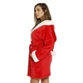 thumbnail image 3 of Just Love Critter Robe Sherpa Trim Velour Robes for Women (Santa, X-Large), 3 of 4