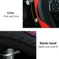thumbnail image 6 of Car Steering Wheel Cover Leather,Black and Red Steering Wheel Cover Set,Universal 15 Inch,Carbon Fiber Car Accessories for Women Men, 6 of 9