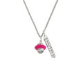 thumbnail image 2 of Delight Jewelry Silvertone Hot Pink Center Spinner Silvertone Sisters Best Friends Forever Bar Charm Necklace, 23", 2 of 4