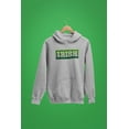 thumbnail image 5 of St Patricks Day Distressed Irish Typeset Mens Pullover Hoodie, 5 of 5