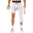 thumbnail image 2 of NFTIGB Men's One Leg Leggings for Basketball, Asymmetric Single Leg Tights, Moisture Wicking Compression Pants with Side Pockets for Fitness Training & Gym Workouts, White, Size Large, 2 of 4